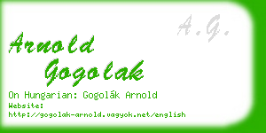 arnold gogolak business card